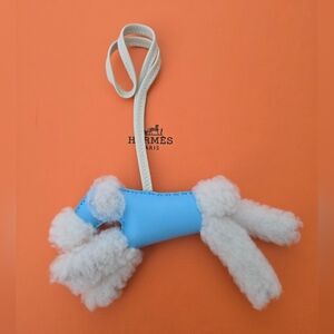Hermès Blue and White Dog Bag Charm, BUDY